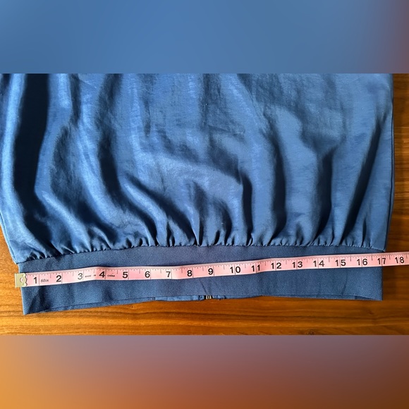 Vero Moda Bomber Jacket Deep Blue Soft Fabric Full Zipper Size M - Picture 7 of 14